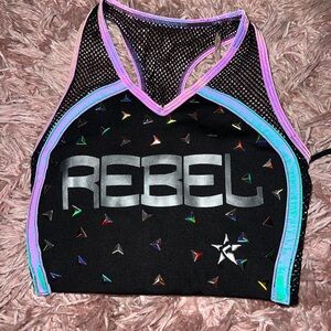 Rebel Black and Purple Women's Top